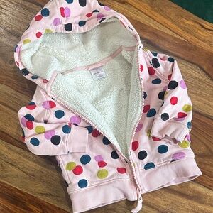 SALE ITEM. $5 each, 6 for $25 or 10 for $40.
Polka Dot Hooded Jacket